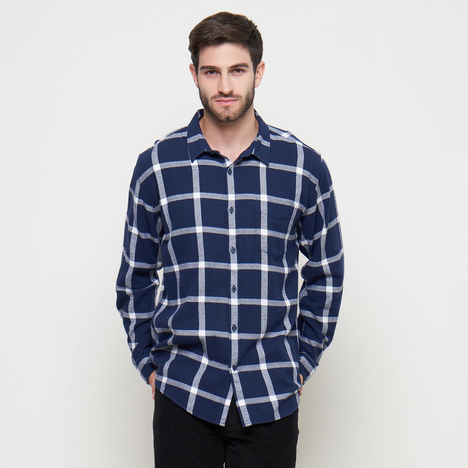 GABRIELLE KEMEJA FLANNEL PRIA LENGAN PANJANG REGULAR FIT BBAC460M0224