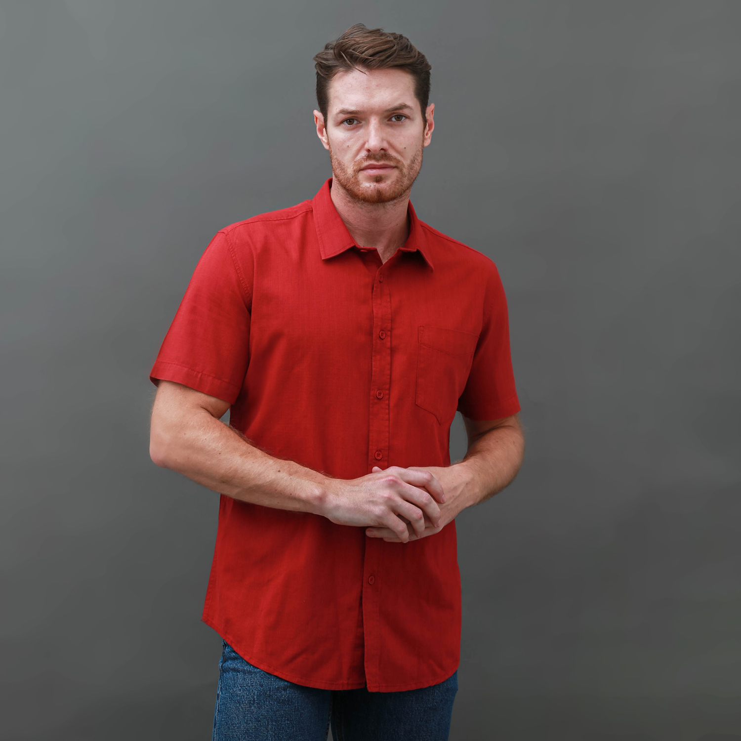 GABRIELLE KEMEJA LENGAN PENDEK REGULAR FIT BABC493D1124