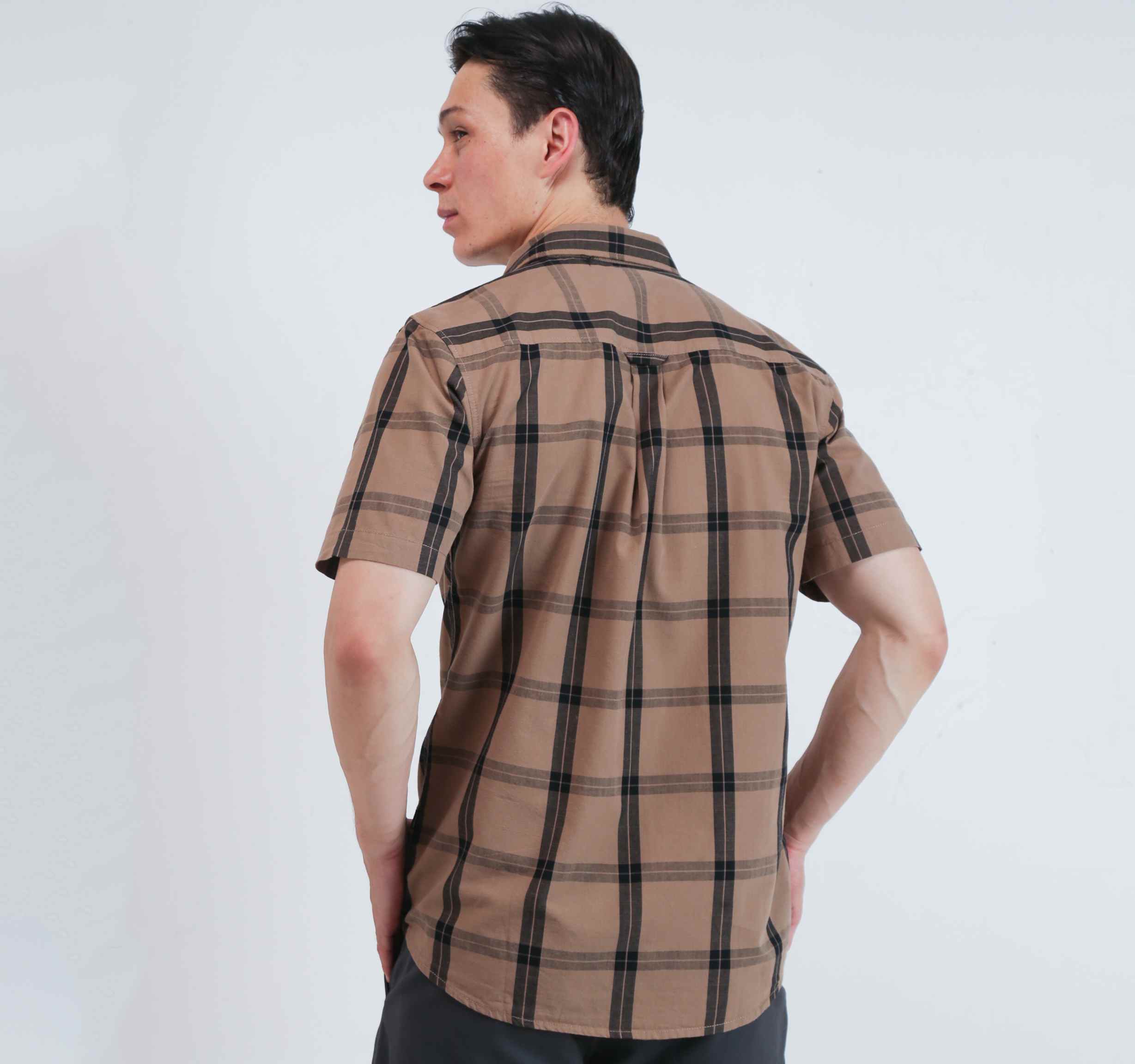 GABRIELLE KEMEJA KOTAK - KOTAK LENGAN PENDEK REGULAR FIT BABC549M1224